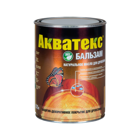 Акватекс-бальзам натуральное масло для дерева 0,75л ДУБ