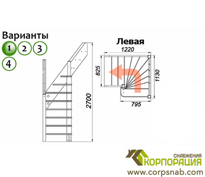 Лестница из сосны лс 91м базовая под покраску